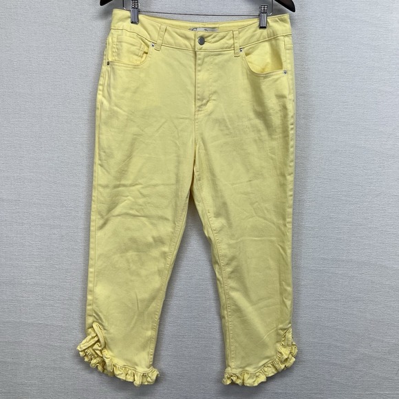 Cato Fashions Ruffled Capris White 22w - Picture 1 of 6